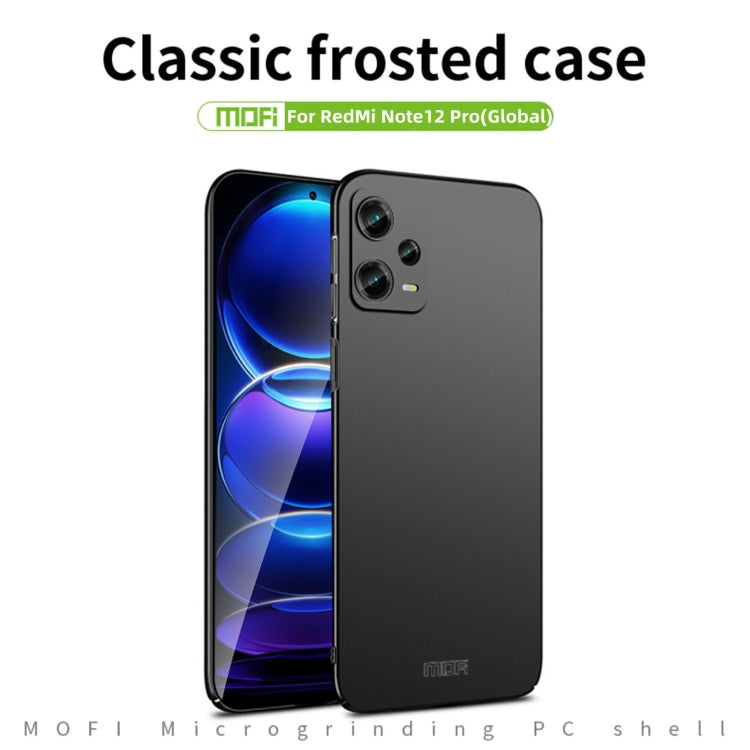For Xiaomi Redmi Note 12 Pro 5G Global MOFI Micro-Frosted PC Ultra-thin Hard Phone Case(Black) - Xiaomi Cases by MOFI | Online Shopping South Africa | PMC TechLife | Buy Now Pay Later Mobicred