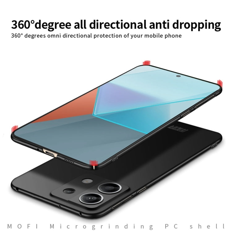 For Xiaomi Redmi Note 13 5G MOFI Micro-Frosted PC Ultra-thin Hard Phone Case(Blue) - Xiaomi Cases by MOFI | Online Shopping South Africa | PMC TechLife | Buy Now Pay Later Mobicred