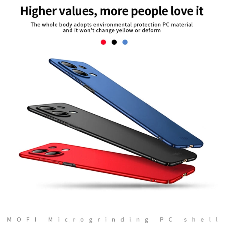 For Xiaomi Redmi Note 13 4G MOFI Micro-Frosted PC Ultra-thin Hard Phone Case(Red) - Xiaomi Cases by MOFI | Online Shopping South Africa | PMC TechLife | Buy Now Pay Later Mobicred