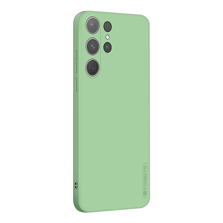 For Samsung Galaxy S25 Ultra 5G PINWUYO Sense Series Liquid Silicone TPU Phone Case(Green) - Galaxy S25 Ultra 5G Cases by PINWUYO | Online Shopping South Africa | PMC Jewellery | Buy Now Pay Later Mobicred