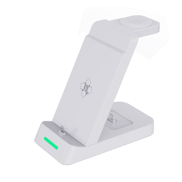 B20 18W 3 in 1 Wireless Charger Stand Charger Dock for iPhone Apple Watch Series(White) - Wireless Charger by PMC Jewellery | Online Shopping South Africa | PMC Jewellery