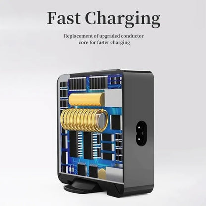 PD-75 Desktop PD Type-C USB QC 3.0 Fast Mobile Phone Charging Station Multifunctional Wireless Charger(UK Plug) - Multifunction Charger by PMC Jewellery | Online Shopping South Africa | PMC Jewellery | Buy Now Pay Later Mobicred