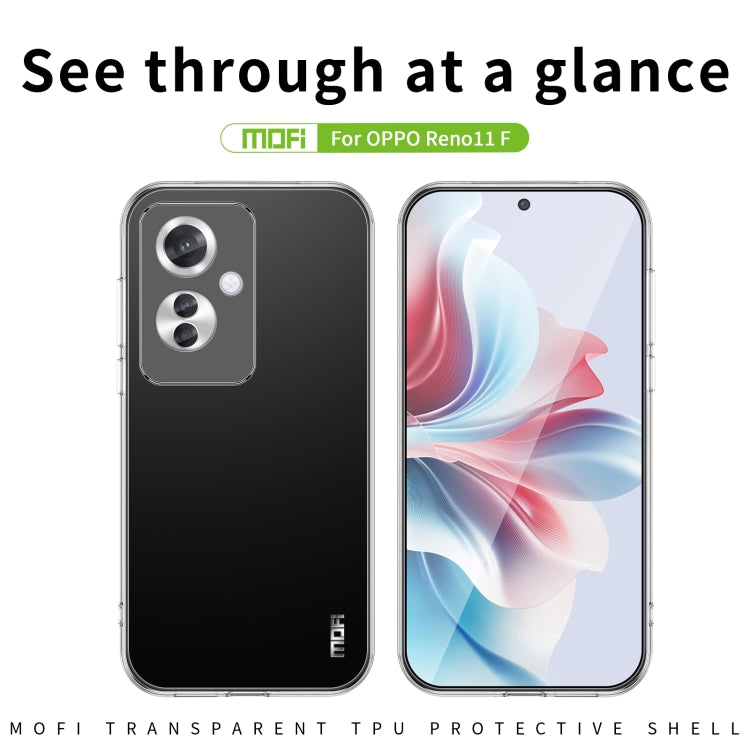 For OPPO Reno11 F MOFI Ming Series Transparent Ultra-thin TPU Phone Case(Transparent) - OPPO Cases by MOFI | Online Shopping South Africa | PMC Jewellery