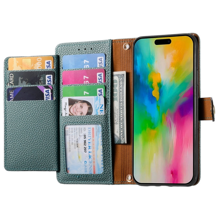 For iPhone 16 Pro Love Zipper Lanyard Leather Phone Case(Green) - iPhone 16 Pro Cases by PMC Jewellery | Online Shopping South Africa | PMC Jewellery | Buy Now Pay Later Mobicred