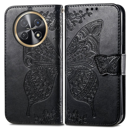 For Huawei Nova Y91 Butterfly Love Flower Embossed Leather Phone Case(Black) - Huawei Cases by PMC Jewellery | Online Shopping South Africa | PMC Jewellery