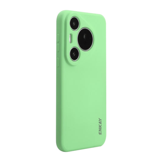 For Huawei Pura 70 ENKAY Hat-Prince Liquid Silicone Shockproof Protective Soft Case(Light Green) - Huawei Cases by ENKAY | Online Shopping South Africa | PMC Jewellery | Buy Now Pay Later Mobicred