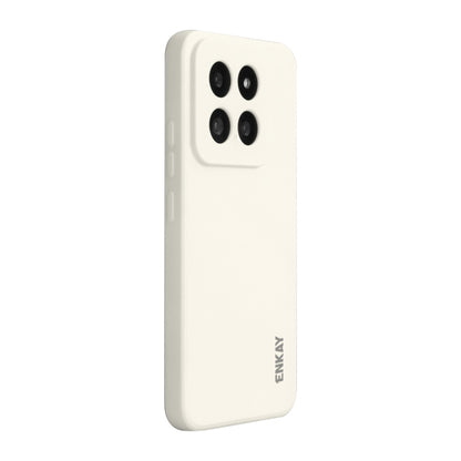 For Xiaomi 14 Pro ENKAY Hat-Prince Liquid Silicone Shockproof Soft Phone Case(Beige) - 14 Pro Cases by ENKAY | Online Shopping South Africa | PMC Jewellery | Buy Now Pay Later Mobicred