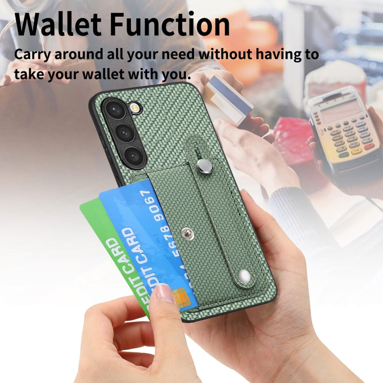 For Samsung Galaxy S25 Ultra 5G Wristband Kickstand Wallet Back Phone Case with Tool Knife(Green) - Galaxy S25 Ultra 5G Cases by PMC Jewellery | Online Shopping South Africa | PMC Jewellery | Buy Now Pay Later Mobicred