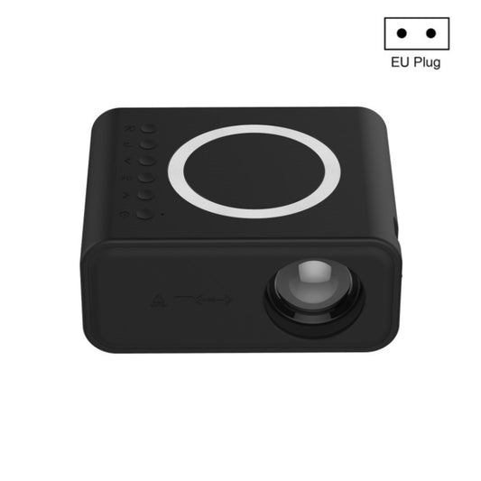 YT300 Home Multimedia Mini Remote Projector Support Mobile Phone(EU Plug Black) - Mini Projector by PMC Jewellery | Online Shopping South Africa | PMC Jewellery | Buy Now Pay Later Mobicred