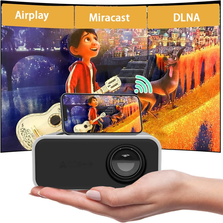 YT300 Home Multimedia Mini Remote Projector Support Mobile Phone(EU Plug Black) - Mini Projector by PMC Jewellery | Online Shopping South Africa | PMC Jewellery | Buy Now Pay Later Mobicred