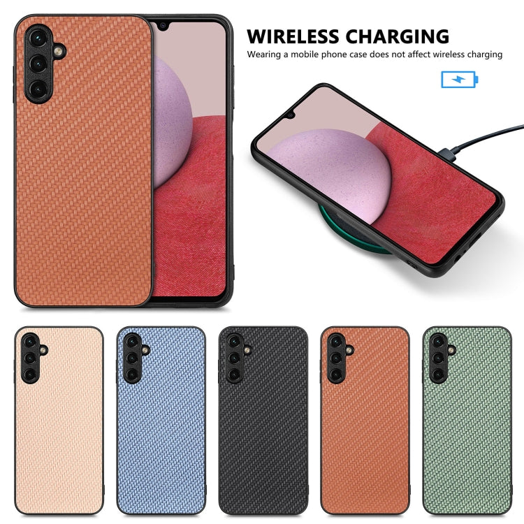 For Samsung Galaxy S25 5G Carbon Fiber Texture Leather Back Cover Phone Case(Blue) - Galaxy Phone Cases by PMC Jewellery | Online Shopping South Africa | PMC Jewellery | Buy Now Pay Later Mobicred
