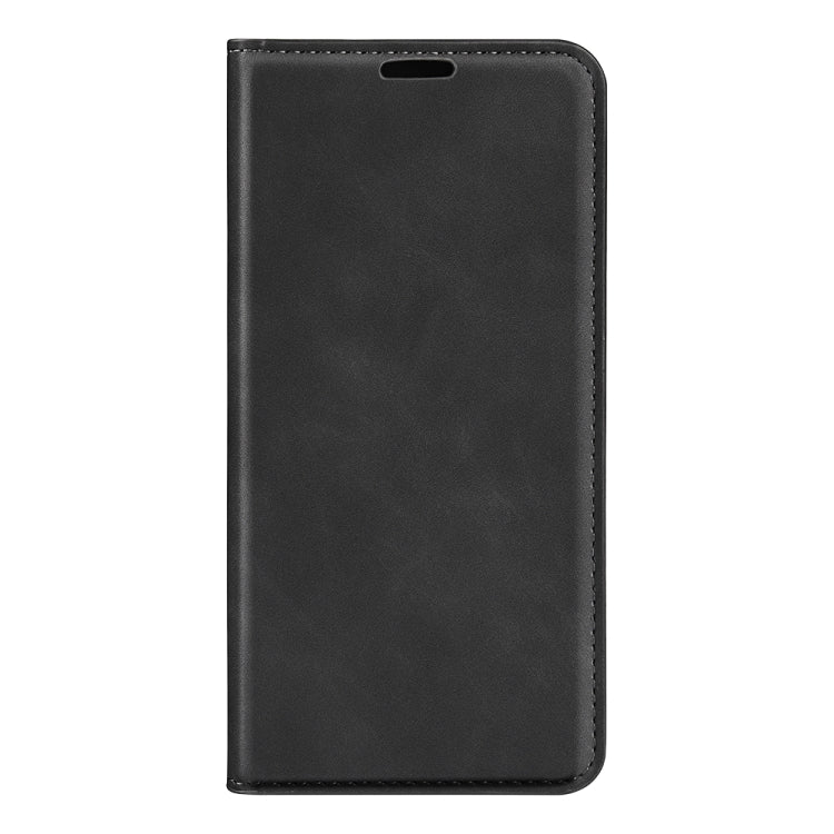 For Realme 11 Pro Retro-skin  Magnetic Suction Leather Phone Case(Black) - OPPO Cases by PMC Jewellery | Online Shopping South Africa | PMC Jewellery | Buy Now Pay Later Mobicred