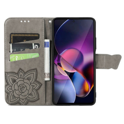 For Motorola Moto G Stylus 5G 2024 Butterfly Love Flower Embossed Leather Phone Case(Gray) - Motorola Cases by PMC Jewellery | Online Shopping South Africa | PMC Jewellery | Buy Now Pay Later Mobicred