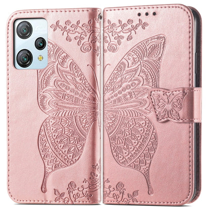 For Blackview A53 Butterfly Love Flower Embossed Leather Phone Case(Rose Gold) - More Brand by PMC Jewellery | Online Shopping South Africa | PMC Jewellery