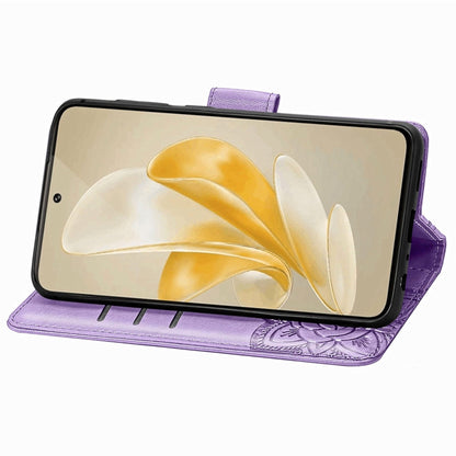 For vivo X100 Pro Butterfly Love Flower Embossed Leather Phone Case(Lavender) - X100 Pro Cases by imak | Online Shopping South Africa | PMC Jewellery | Buy Now Pay Later Mobicred