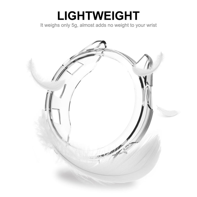 For Garmin Forerunner 965 ENKAY Hat-Prince Transparent TPU Frame Drop Protection Case(Grey) - Watch Cases by ENKAY | Online Shopping South Africa | PMC TechLife | Buy Now Pay Later Mobicred