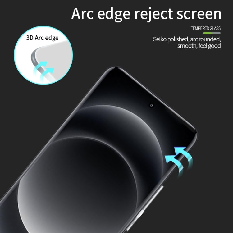 For Xiaomi 14 Ultra MOFI 9H 3D Hot Bending Tempered Glass Film(Black) - 14 Ultra Tempered Glass by MOFI | Online Shopping South Africa | PMC Jewellery | Buy Now Pay Later Mobicred