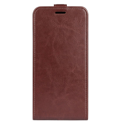 For iPhone 16 R64 Texture Single Vertical Flip Leather Phone Case(Brown) - iPhone 16 Cases by PMC Jewellery | Online Shopping South Africa | PMC Jewellery | Buy Now Pay Later Mobicred