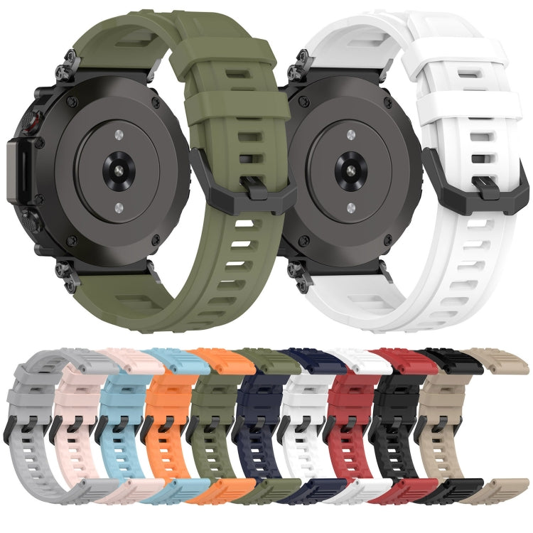 For Amazfit T-Rex Ultra Silicone Sports Watch Band(Black) - Watch Bands by PMC Jewellery | Online Shopping South Africa | PMC Jewellery