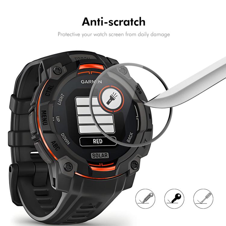 For Garmin Instinct 3 AMOLED / Solar 45mm 5pcs ENKAY 3D Full Coverage Soft PC Edge PMMA HD Screen Protector Film - free shipping - PMC TechLife - Order now!