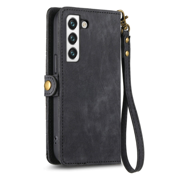 For Samsung Galaxy S20+ Geometric Zipper Wallet Side Buckle Leather Phone Case(Black) - free shipping - PMC TechLife - Order now!
