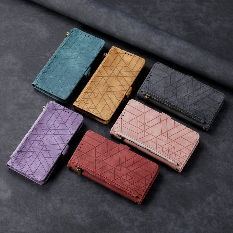 For Samsung Galaxy S20 FE Geometric Zipper Wallet Side Buckle Leather Phone Case(Black) - free shipping - PMC TechLife - Order now!