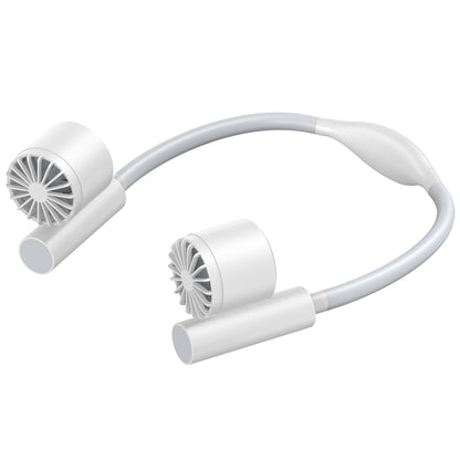 Long Life Twin-head Turbine Bladeless Neck Lazy Sports Fan(White) - Electric Fans by PMC Jewellery | Online Shopping South Africa | PMC Jewellery | Buy Now Pay Later Mobicred