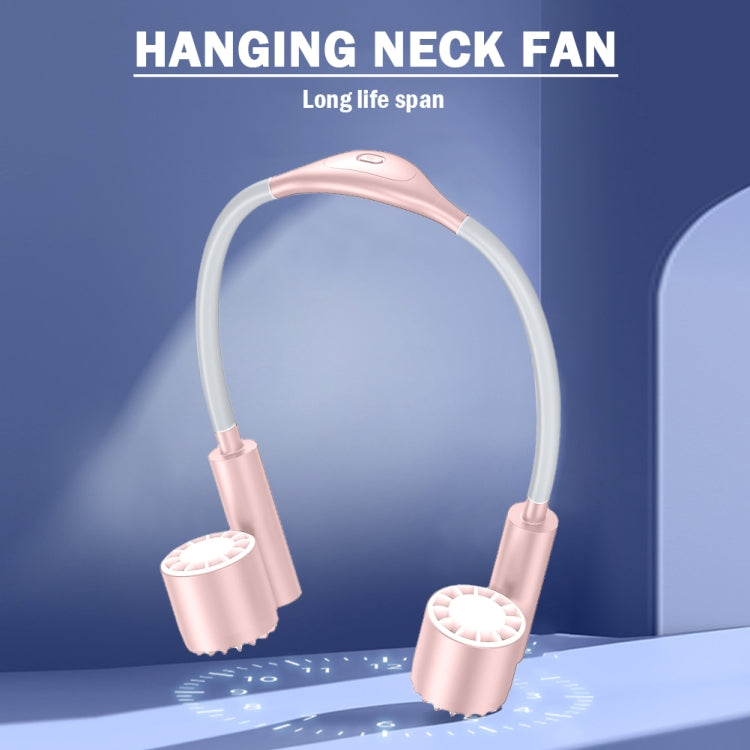 Long Life Twin-head Turbine Bladeless Neck Lazy Sports Fan(Pink) - Electric Fans by PMC Jewellery | Online Shopping South Africa | PMC Jewellery | Buy Now Pay Later Mobicred