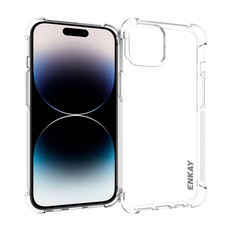 For iPhone 15 ENKAY Hat-Prince Transparent TPU Shockproof Phone Case - iPhone 15 Cases by ENKAY | Online Shopping South Africa | PMC Jewellery | Buy Now Pay Later Mobicred