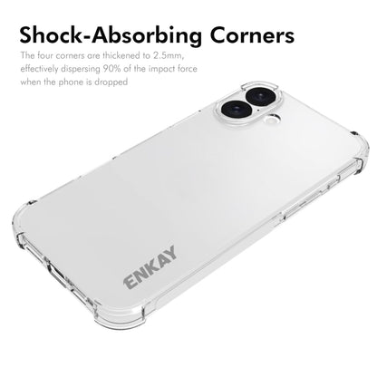 For iPhone 16 Plus ENKAY Hat-Prince Transparent TPU Shockproof Phone Case - iPhone 16 Plus Cases by ENKAY | Online Shopping South Africa | PMC Jewellery | Buy Now Pay Later Mobicred