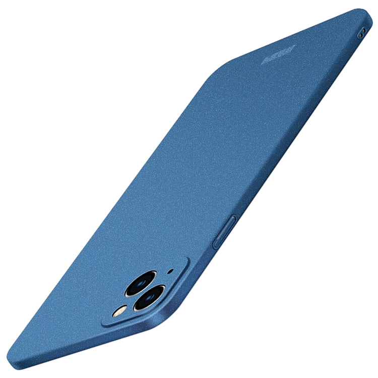 For iPhone 15 Plus  MOFI Fandun Series Frosted PC Ultra-thin All-inclusive Phone Case(Blue) - More iPhone Cases by MOFI | Online Shopping South Africa | PMC TechLife
