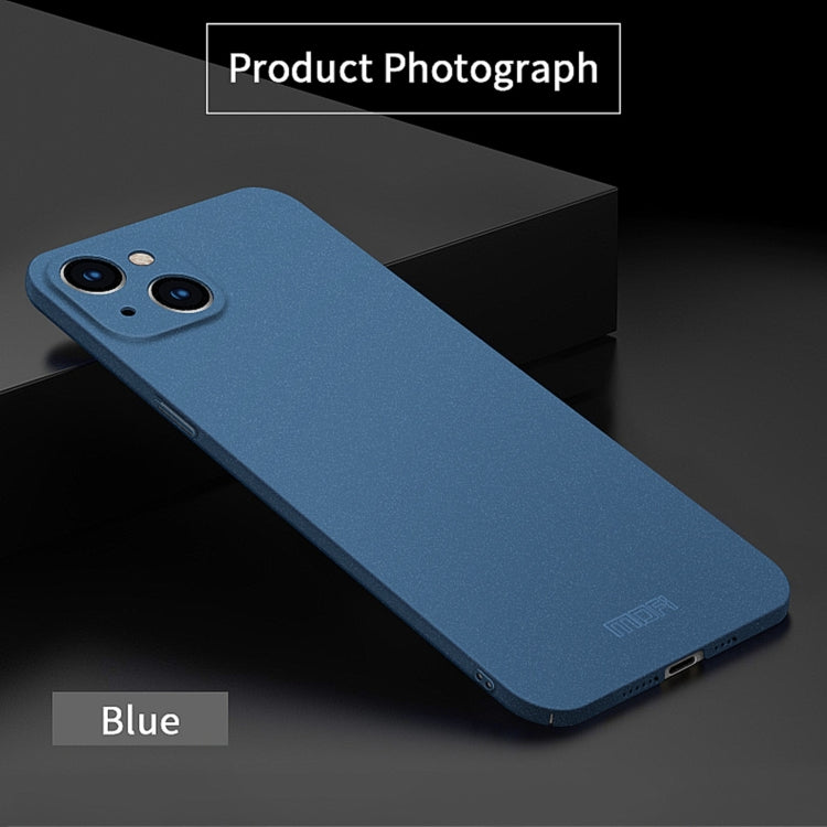 For iPhone 15 Plus  MOFI Fandun Series Frosted PC Ultra-thin All-inclusive Phone Case(Blue) - More iPhone Cases by MOFI | Online Shopping South Africa | PMC TechLife