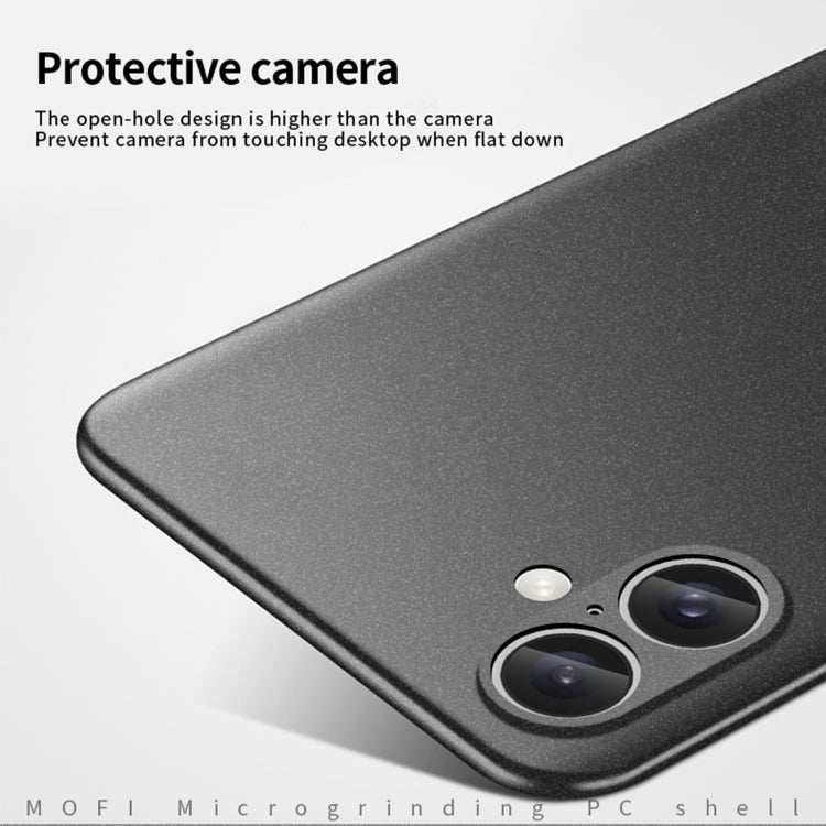 For iPhone 16 MOFI Fandun Series Frosted PC Ultra-thin All-inclusive Phone Case(Black) - iPhone 16 Cases by MOFI | Online Shopping South Africa | PMC Jewellery | Buy Now Pay Later Mobicred