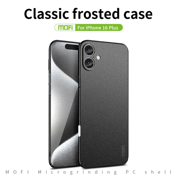 For iPhone 16 Plus MOFI Fandun Series Frosted PC Ultra-thin All-inclusive Phone Case(Red) - iPhone 16 Plus Cases by MOFI | Online Shopping South Africa | PMC Jewellery | Buy Now Pay Later Mobicred