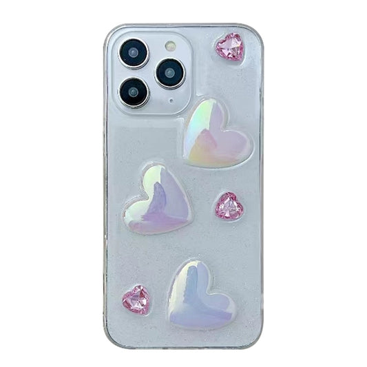 For iPhone 14 Pro Max Love Epoxy TPU Phone Case(Pink) - iPhone 14 Pro Max Cases by PMC Jewellery | Online Shopping South Africa | PMC Jewellery | Buy Now Pay Later Mobicred