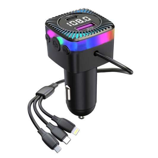 CS5 Car 3 in 1 Bluetooth 5.3 MP3 Player FM Transmitter Charger with Cable - Car Charger by PMC Jewellery | Online Shopping South Africa | PMC Jewellery | Buy Now Pay Later Mobicred