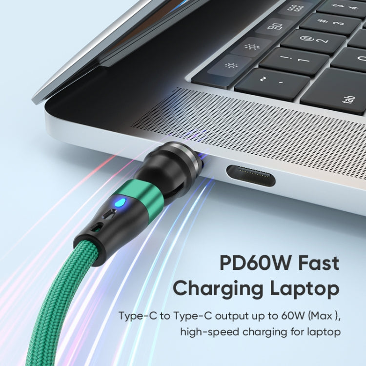 ENKAY PD60W Type-C to Type-C / 8 Pin / Micro USB Magnetic 540 Degrees Rotating Fast Charging Cable, Length:2m(Black) - Charging Cable & Head by ENKAY | Online Shopping South Africa | PMC Jewellery | Buy Now Pay Later Mobicred