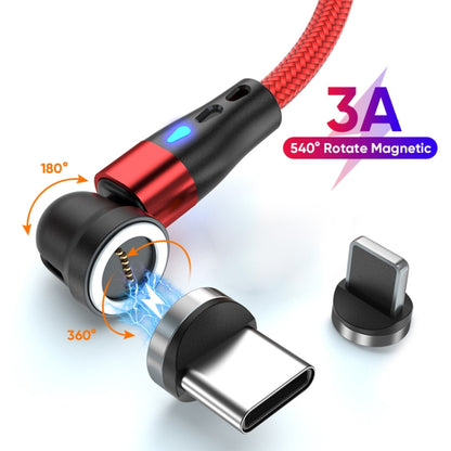 ENKAY 3A USB to Type-C / 8 Pin Magnetic 540 Degrees Rotating Fast Charging Cable, Length:2m(Red) - Charging Cable & Head by ENKAY | Online Shopping South Africa | PMC Jewellery | Buy Now Pay Later Mobicred