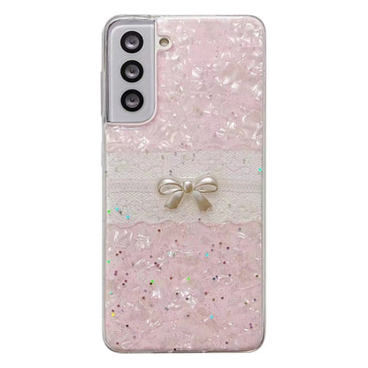 For Samsung Galaxy S23 5G Shell Pattern Bow TPU Phone Protective Case(Pink) - Galaxy S23 5G Cases by PMC Jewellery | Online Shopping South Africa | PMC Jewellery