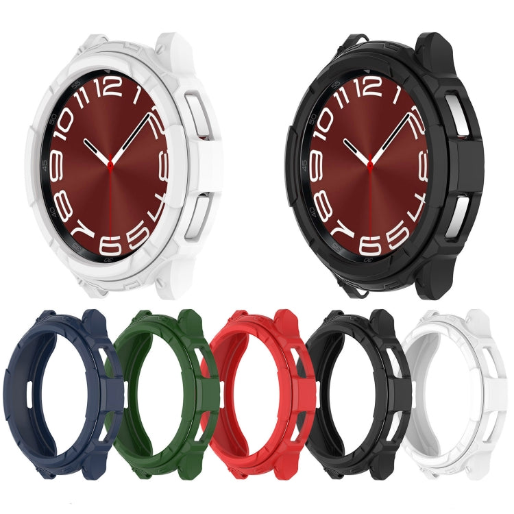 For Samsung Galaxy Watch 6 Classic 43mm Rotating Ring  + TPU Armor Watch Protective Case(White) - free shipping - PMC TechLife - Order now!