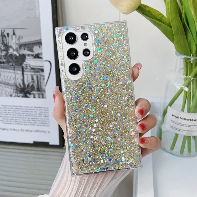 For Samsung Galaxy S24 Ultra 5G Glitter Sequins Epoxy TPU Phone Case(Gold) - Galaxy S24 Ultra 5G Cases by PMC Jewellery | Online Shopping South Africa | PMC Jewellery