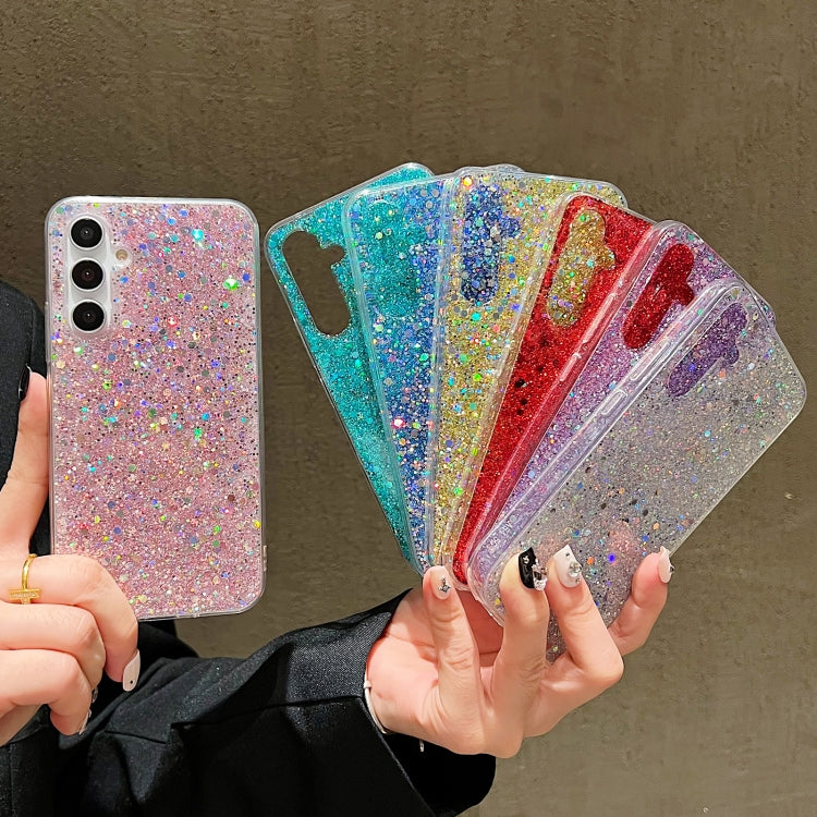 For Samsung Galaxy S24 5G Glitter Sequins Epoxy TPU Phone Case(Purple) - Galaxy S24 5G Cases by PMC Jewellery | Online Shopping South Africa | PMC Jewellery