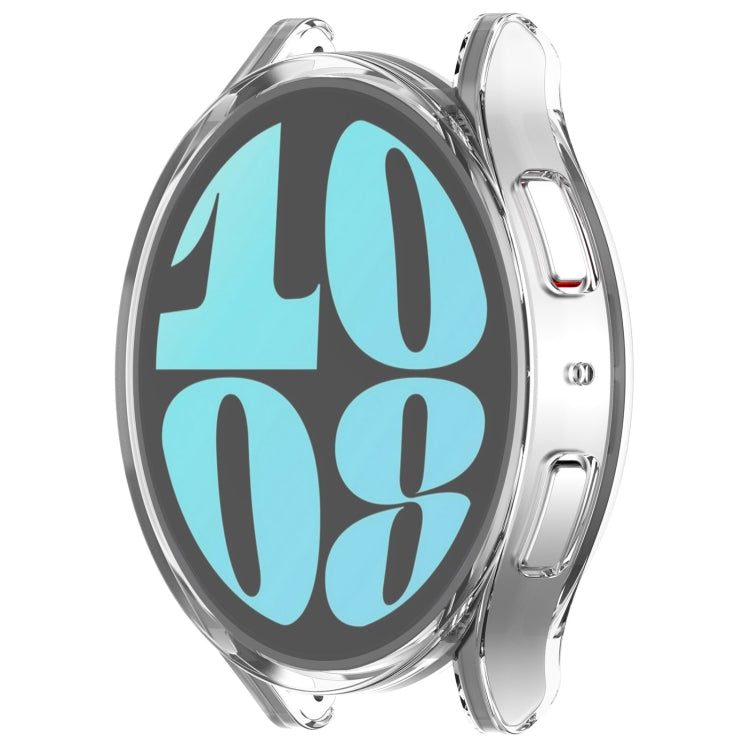 For Samsung Galaxy Watch6 44mm Full Coverage TPU Electroplated Watch Protective Case(Transparent) - Watch Cases by PMC TechLife | Online Shopping South Africa | PMC TechLife