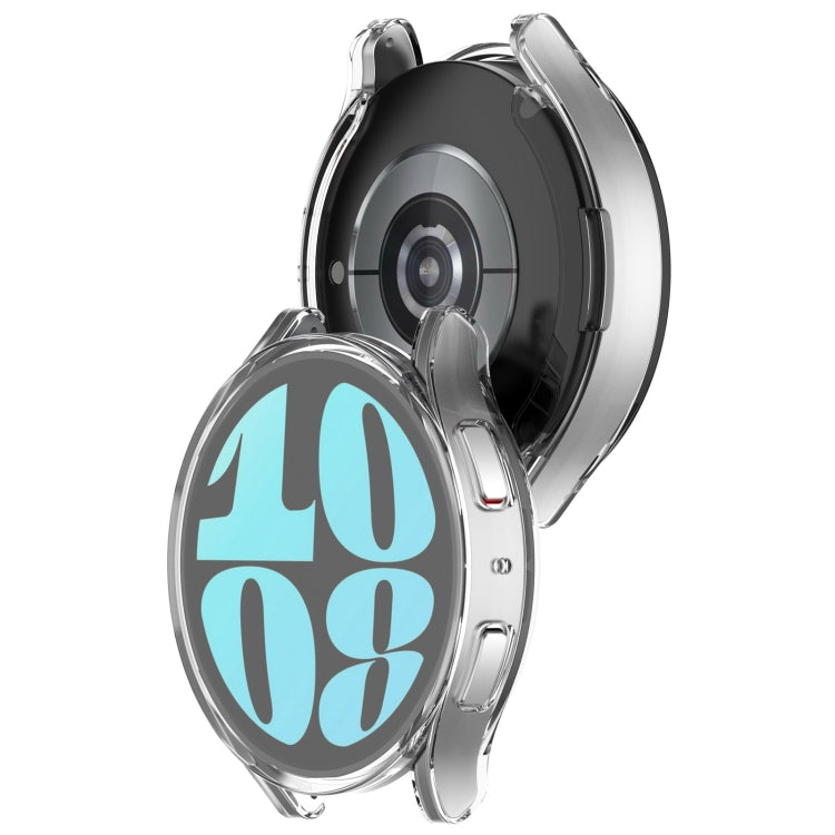 For Samsung Galaxy Watch6 44mm Full Coverage TPU Electroplated Watch Protective Case(Transparent) - Watch Cases by PMC TechLife | Online Shopping South Africa | PMC TechLife