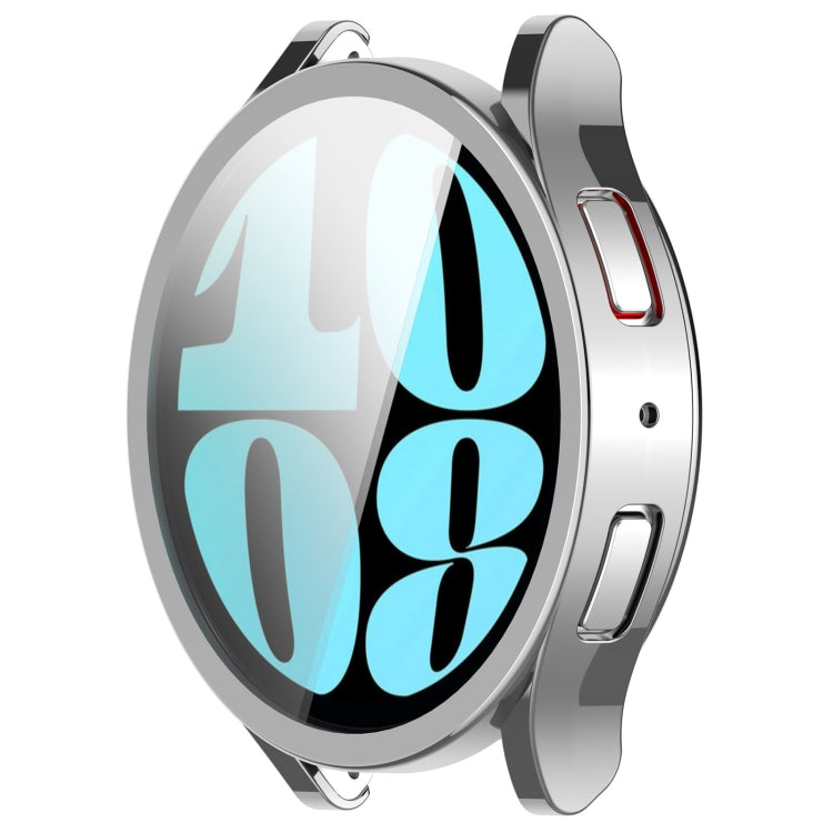 For Samsung Galaxy Watch6 44mm Full Coverage TPU Electroplated Watch Protective Case(Silver) - Watch Cases by PMC TechLife | Online Shopping South Africa | PMC TechLife