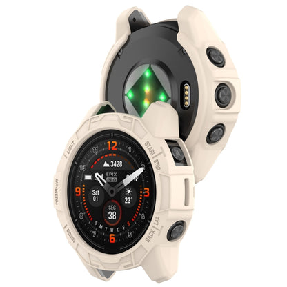 For Garmin Epix Pro 47mm / Fenix 7 / 7 Pro Armored TPU Half Wrapped Watch Protective Case(Starlight Color) - Watch Cases by PMC Jewellery | Online Shopping South Africa | PMC Jewellery