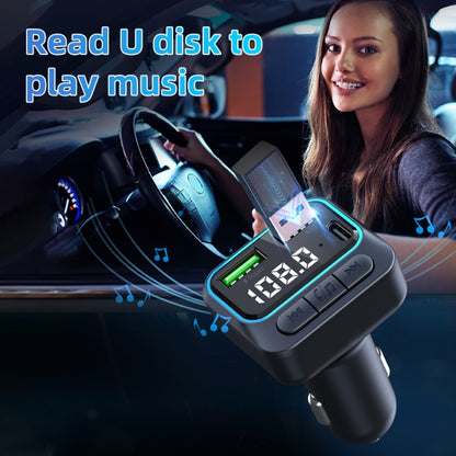 C40 Type-C + Dual USB QC3.0 Car Charger Bluetooth Hands-free Call Adapter Car MP3 Music Player - Car Charger by PMC Jewellery | Online Shopping South Africa | PMC Jewellery | Buy Now Pay Later Mobicred