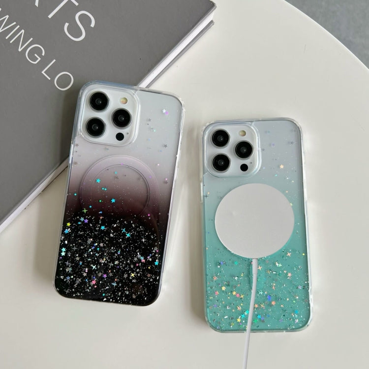 For iPhone 11 Pro MagSafe Glitter Hybrid Clear TPU Phone Case(White) - iPhone 11 Pro Cases by PMC TechLife | Online Shopping South Africa | PMC TechLife