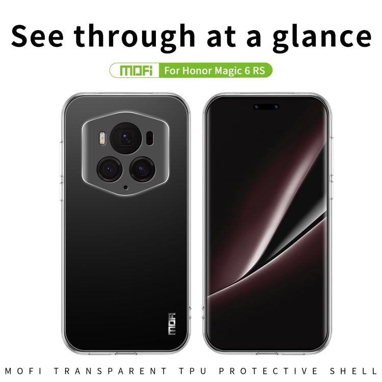 For Honor Magic6 RSR MOFI Ming Series Ultra-thin TPU Phone Case(Transparent) - Honor Cases by MOFI | Online Shopping South Africa | PMC Jewellery | Buy Now Pay Later Mobicred