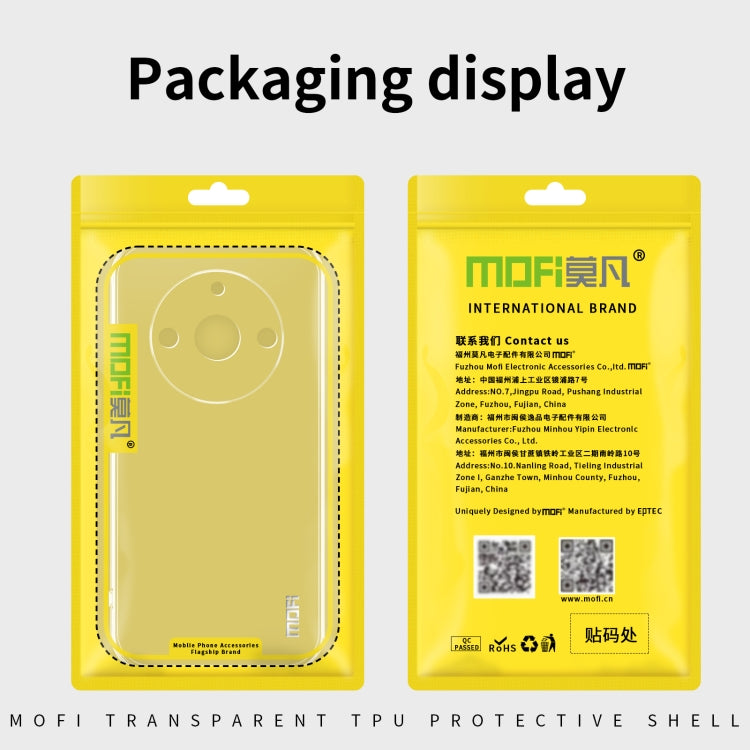 For Honor Magic6 RSR MOFI Ming Series Ultra-thin TPU Phone Case(Transparent) - Honor Cases by MOFI | Online Shopping South Africa | PMC Jewellery | Buy Now Pay Later Mobicred